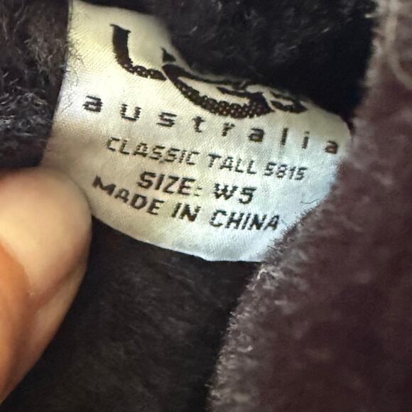 UGG Australia Black Suede Classic Tall Shearling boots size 5 - Picture 8 of 10